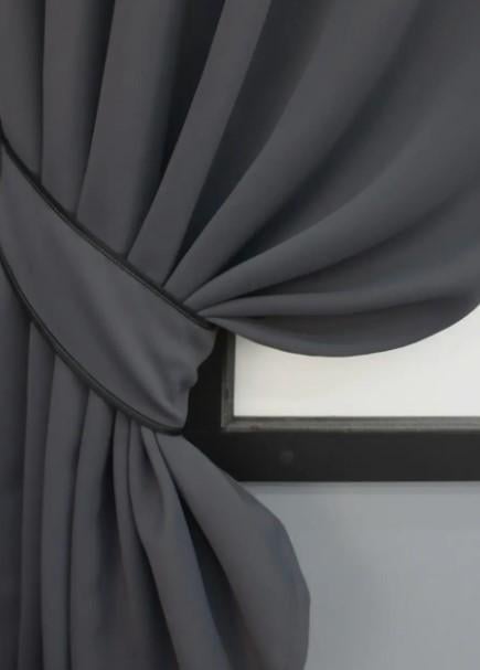 Шторы из ткани блекаут Bagema Rvs 1,7х1,7 м 2 шт. Темно-серый (1241ш) - фото 2 Шторы из ткани блекаут Bagema Rvs 1,7х1,7 м 2 шт. Темно-серый (1241ш) - фото 2