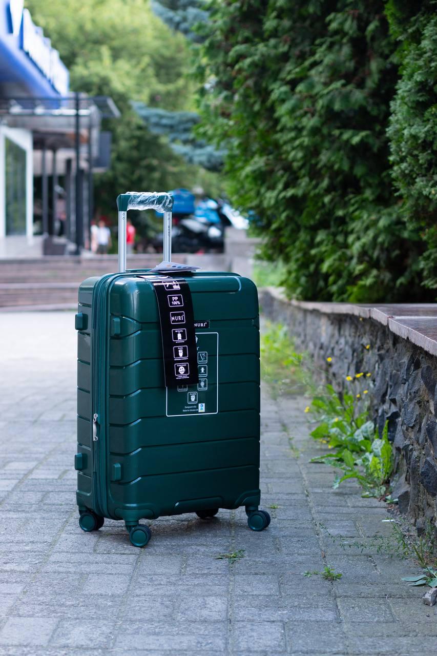 Чемодан пластиковый Nuri 1908 S Зеленый (11823592) - фото 6