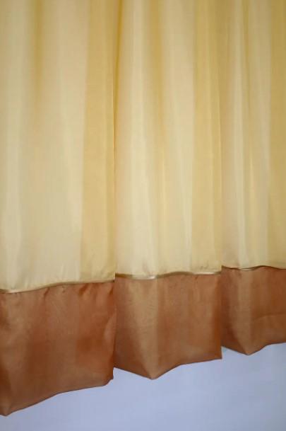 Гардина на кухню шифон 270х170 см Коричневый/Янтарный (047к 52-1057) - фото 2 Гардина на кухню шифон 270х170 см Коричневый/Янтарный (047к 52-1057) - фото 2