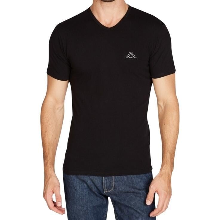 Футболка Kappa T-SHIRT MEZZA MANICA SCOLLO V K1311 Nero 2XL Черный (57379-55)