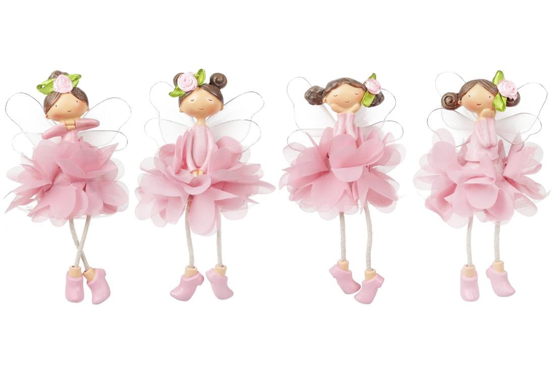 Набор елочных украшений BonaDi 4 шт. Цветочная фея (884-203)