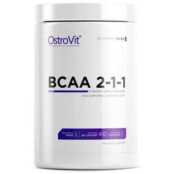 Аминокислота BCAA для спорта OstroVit Extra Pure BCAA 2:1:1 400 г 80 порций Lemon - фото 1