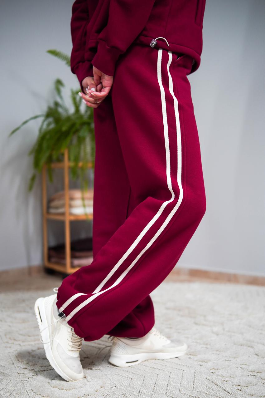 Костюм женский М208.4 на замке с начесом XXL Бордовый (1032-1-64) - фото 3 Костюм женский М208.4 на замке с начесом XXL Бордовый (1032-1-64) - фото 3