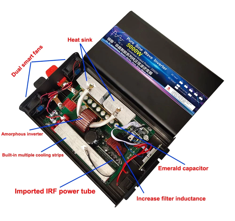 Автомобільний інвертор Pure Sine Wave Inverter з чистою синусоїдою 12V/220V 4000W - фото 3