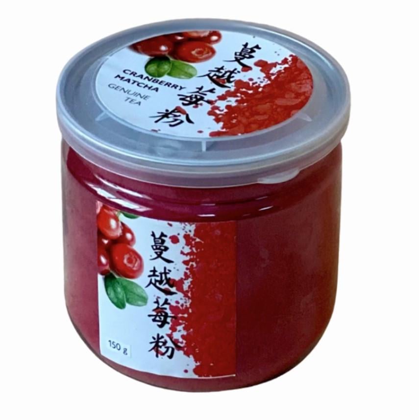 Чай японський ягідний Матча червона з Журавлини в банці 150 г (OS-MATCHA-J150)