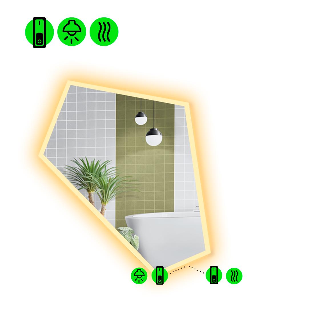 Дзеркало з LED підсвіткою Modulo 3 100x85 см (8737854)