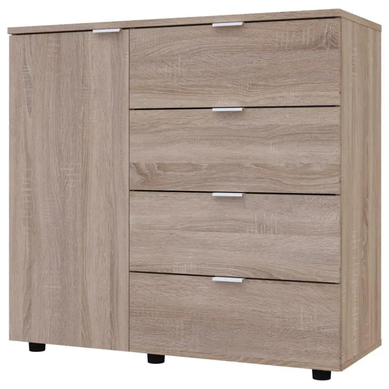 Комод Doros з шухлядами та дверкою Дуб сонома (41510077) - фото 1 Комод Doros з шухлядами та дверкою Дуб сонома (41510077) - фото 1