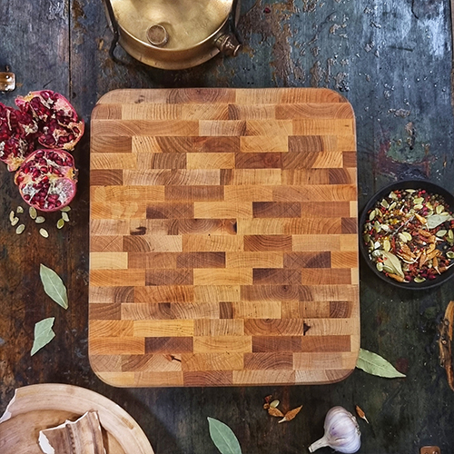 Доска разделочная SNT торцевая 32,5х36,5х4,5 см (8878)