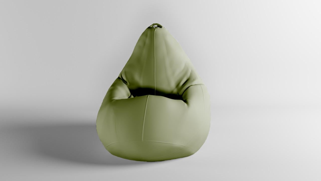 Бескаркасное кресло-мешок SkyPuff MEGA Груша Оксфорд 600D.PU.WR 263 XXXL 160х120 см Хаки светлый (160036)