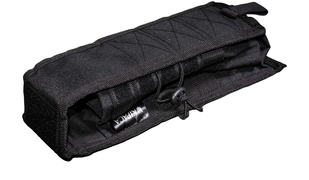 Подсумок КІРАСА двойной под рожки АК РПК закрытого типа кордура 225 Черный