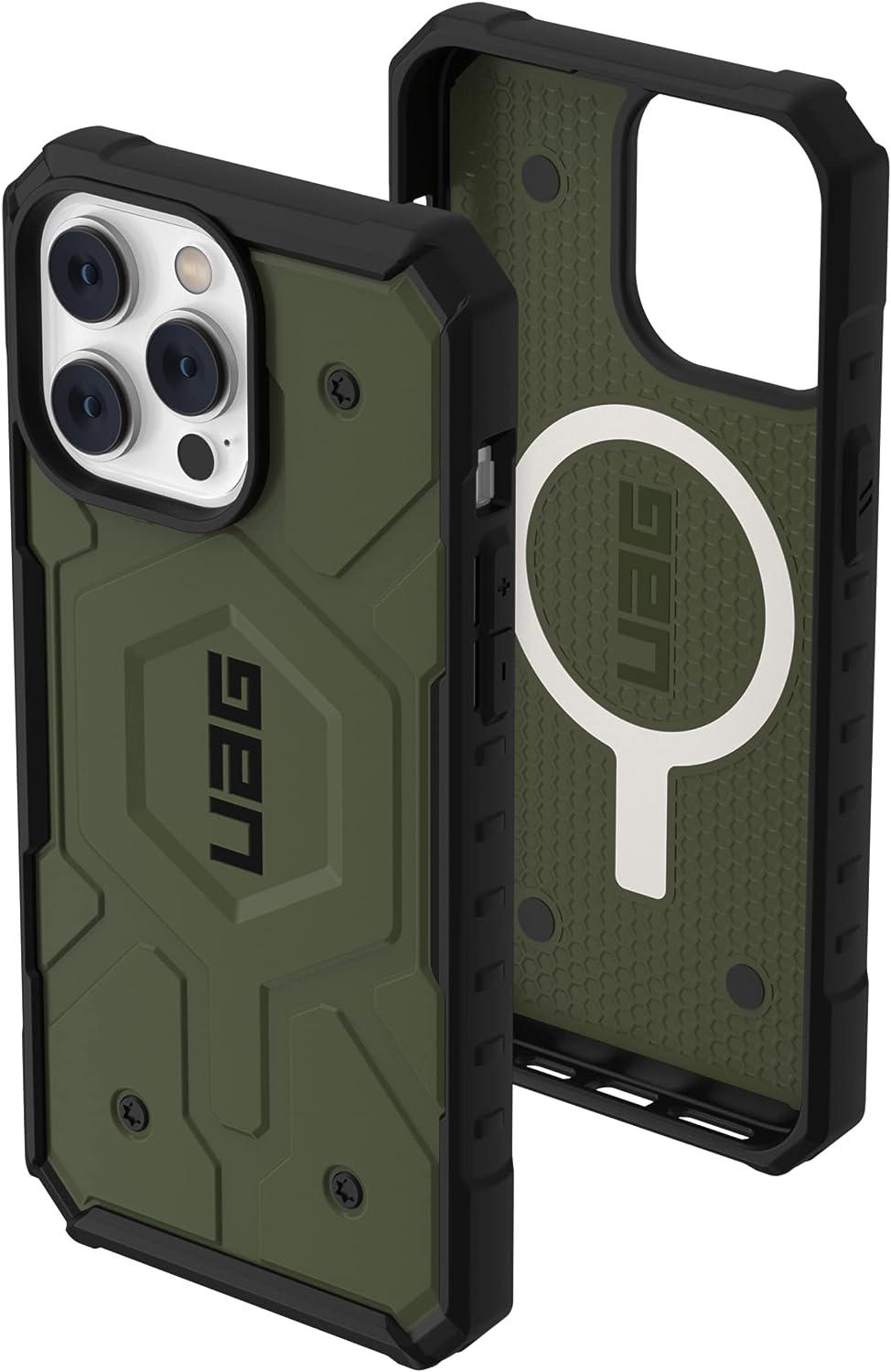 Чехол противоударный UAG Pathfinder MagSafe 114054117272 для Iphone 14 Pro (6.1") Olive - фото 1