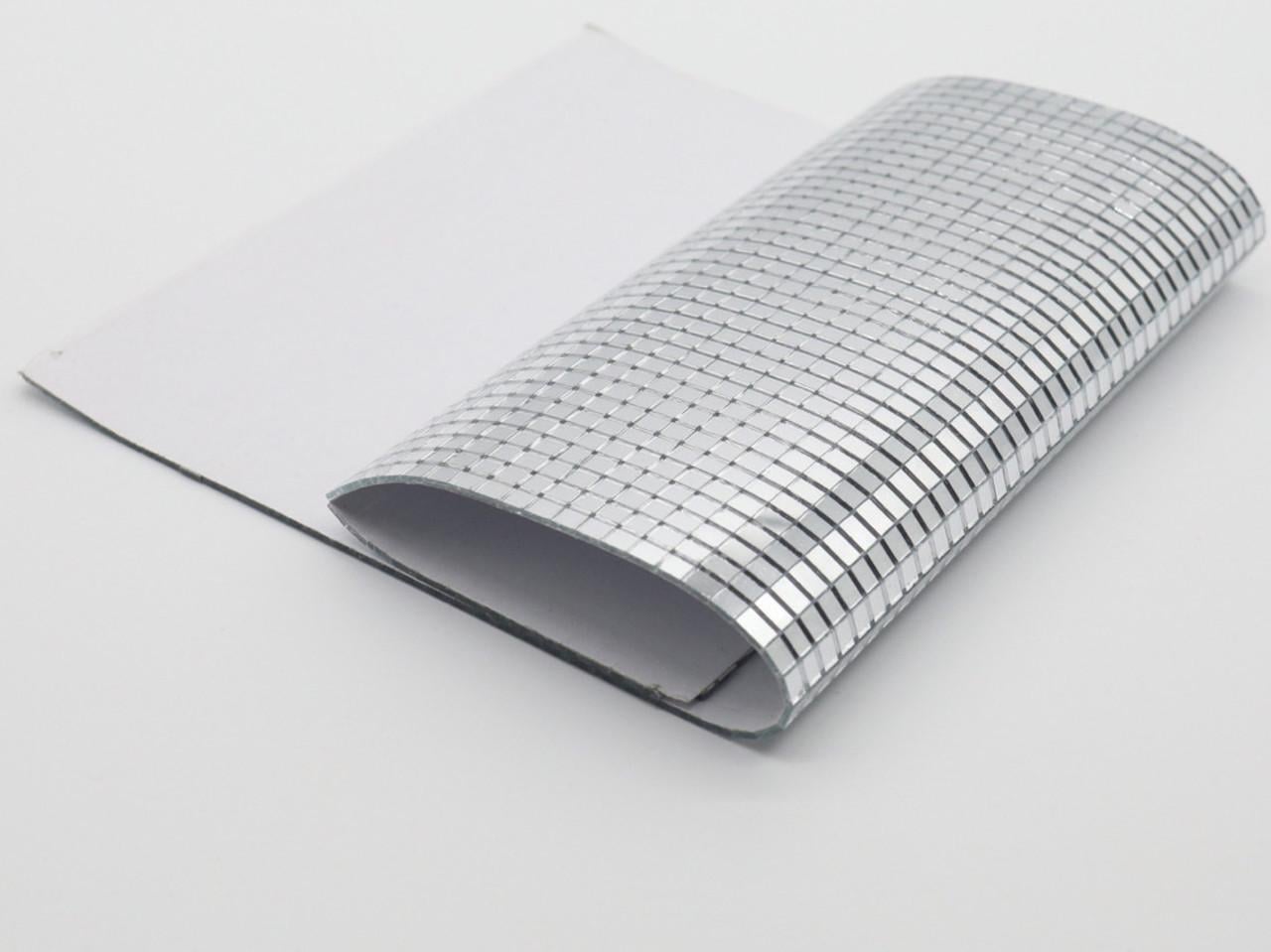 Стразове клейове полотно на силіконовій основі 30х30 см Сріблястий (1149576609)