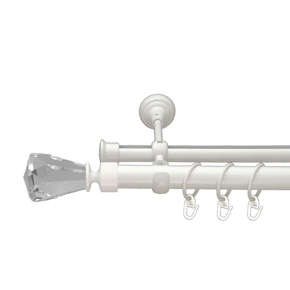 Карниз Orvit Лучетта двухрядный гладкий 300 см Белый (00-00009573)