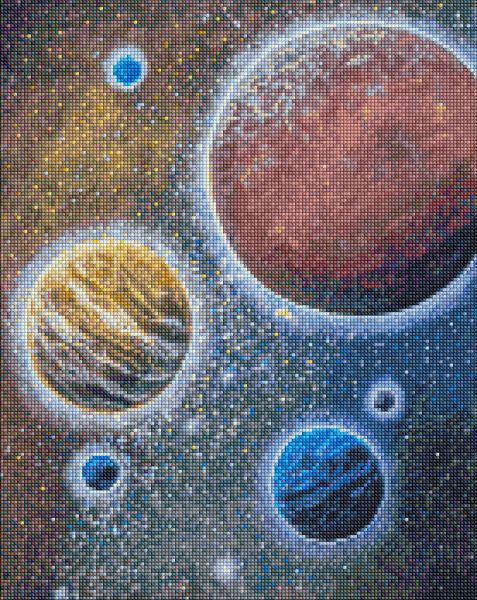 Алмазная мозаика Идейка Таинственный космос с голограммными стразами 40x50 см (Id-AMO7641)