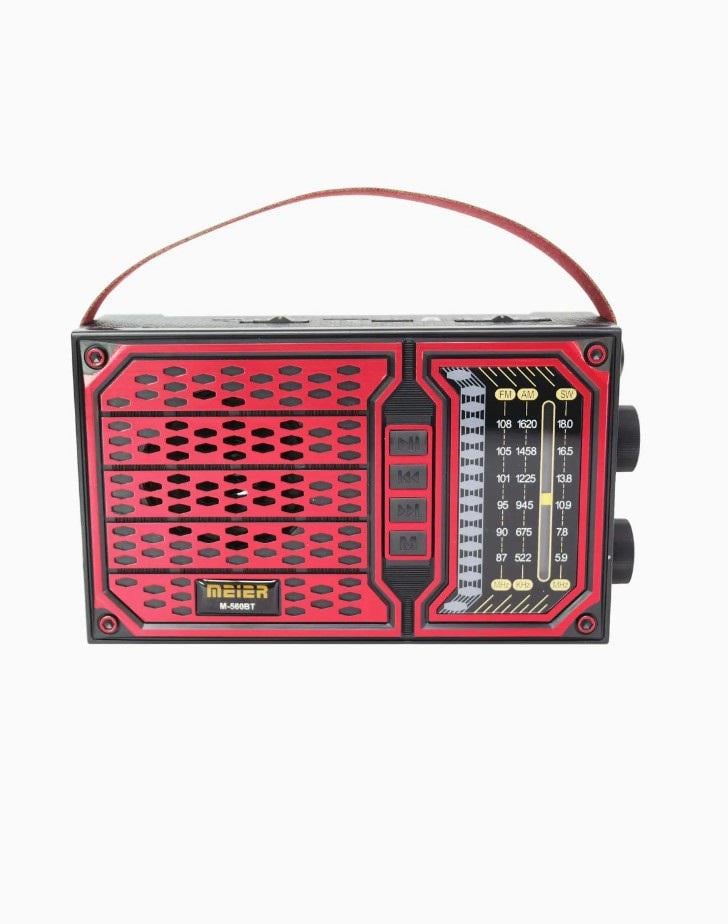 Радиоприемник Meier M 56BT на аккумуляторе с фонарем Красный (24402089)
