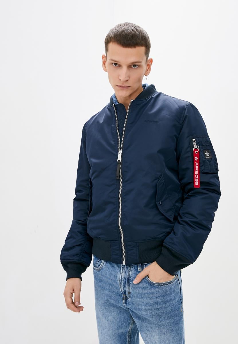 Куртка-бомбер Airboss MA-1 Flight Jacket M Синий (28672) Куртка-бомбер Airboss MA-1 Flight Jacket M Синий (28672)