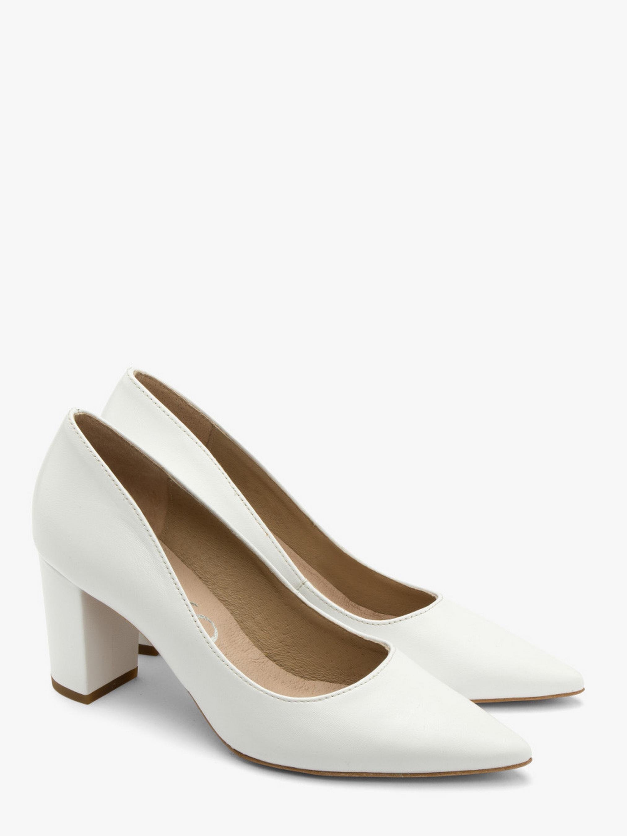 Туфли лодочки кожаные женские RYLKO на устойчивых каблуках р. 39,5 Белый (7YNC1_T6_5SR)