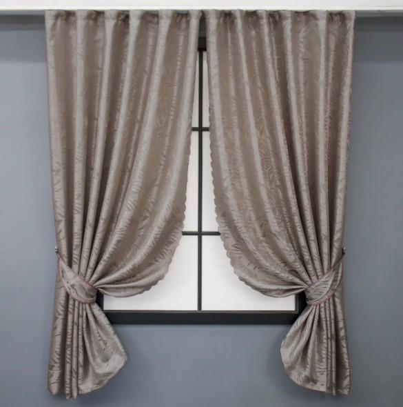 Комплект штор на кухню Magic жаккард 1,45х1,7 м 2 шт. Пудровый (1606 35-0250ш)