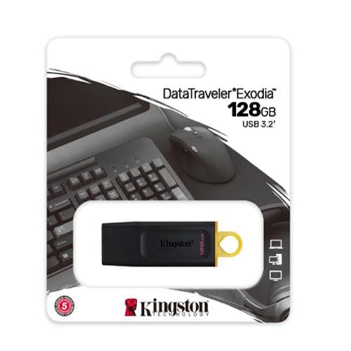 Флэш-накопитель Kingston DataTraveler Exodia USB 3.2 128 GB Black/Yellow