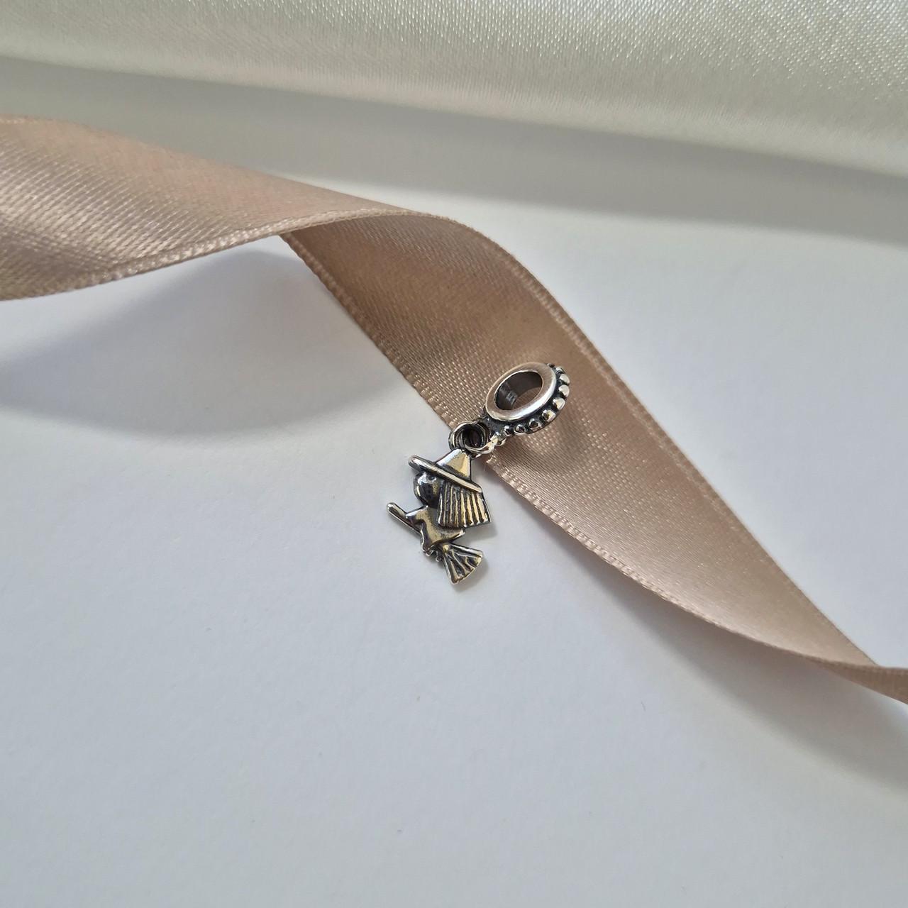 Підвіска без каменів шарм відьмочка срібло 925 проби чорнене 1,80 г (3192ш)