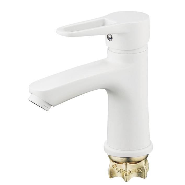 Змішувач для умивальника Zegor PUD1-A045YW одноважільний Білий - фото 2