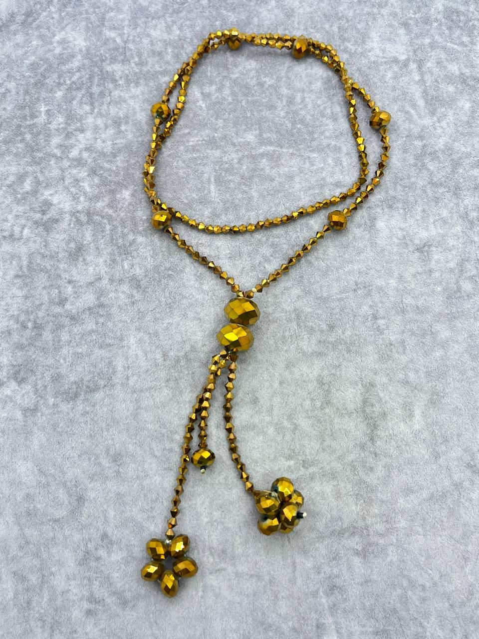 Бусы стекло 72+12 см Разноцветный (10211)