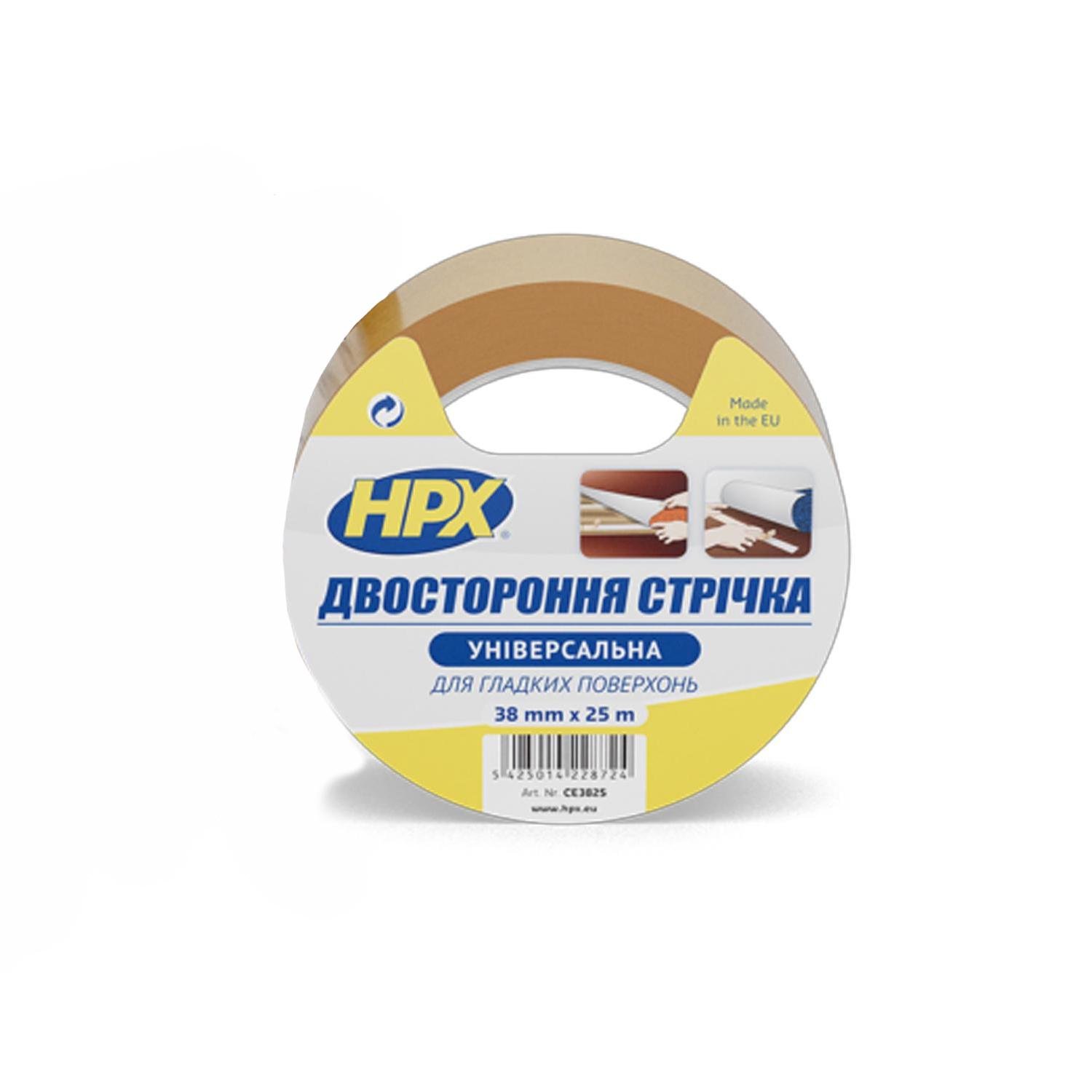 Лента для ковролина HPX CE3825 38x0,08 мм 25 м полипропилен/каучук Белый (INRUC0040250005380)