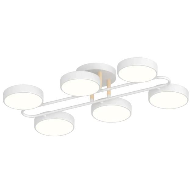 LED-люстра потолочная Valeso с металлическим каркасом 3000/4200/6000К IP20 XI3322-6 108W Белый (28686064)