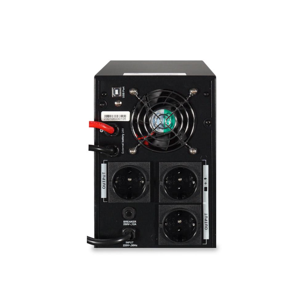 Комплект резервного питания Kraft UPS PSW-2000VA LCD 1600W 24V и гелевая батарея 1143 Wh (42-00063-2) - фото 7