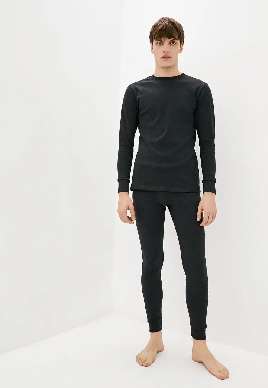 Термокофта мужская Hibrand на байке с длинным рукавом M Графитовый (58-71-1057537927) - фото 2