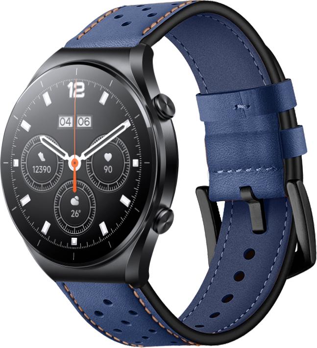 Ремешок кожаный Classico для Xiaomi Watch S1 Blue (28940-28)