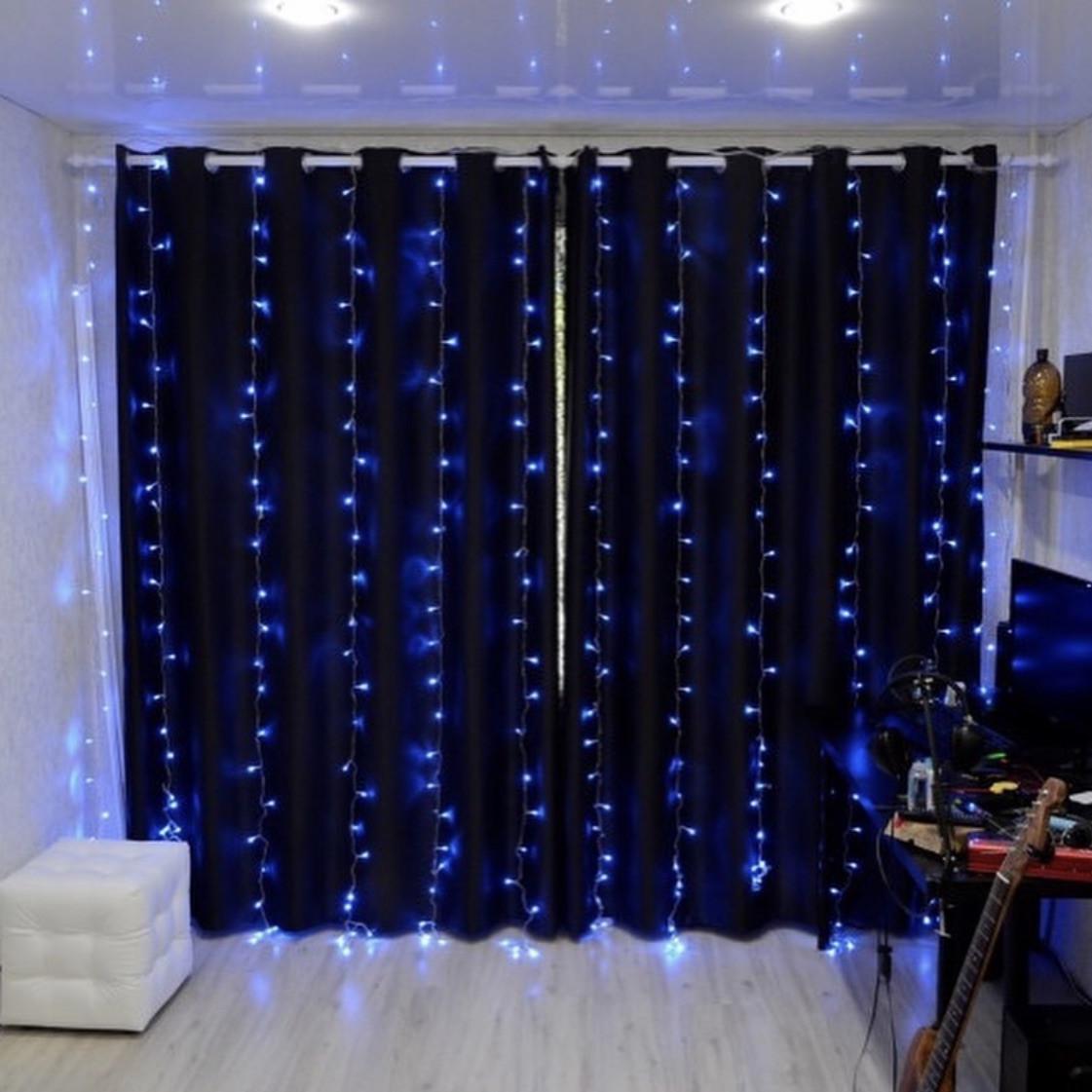 Гірлянда Alphatrade Водоспад 3x2 м 400 LED статика Прозорий/Синій (120202)