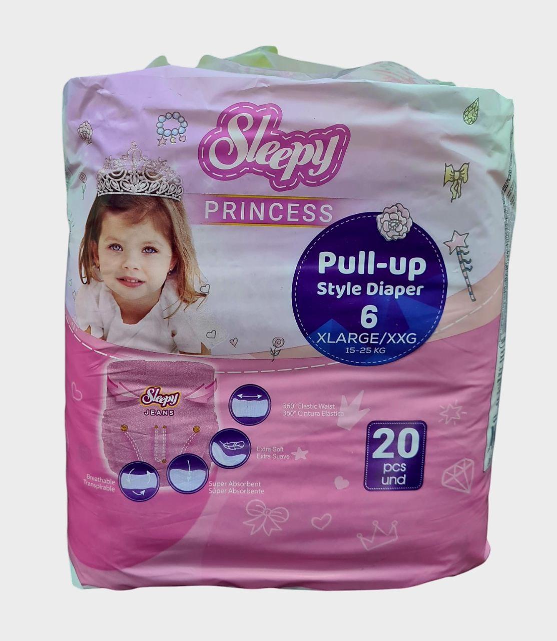 Підгузники-трусики дитячі Sleepy Princes Training XLarge 6 15-25 кг 20 шт. (000006313)