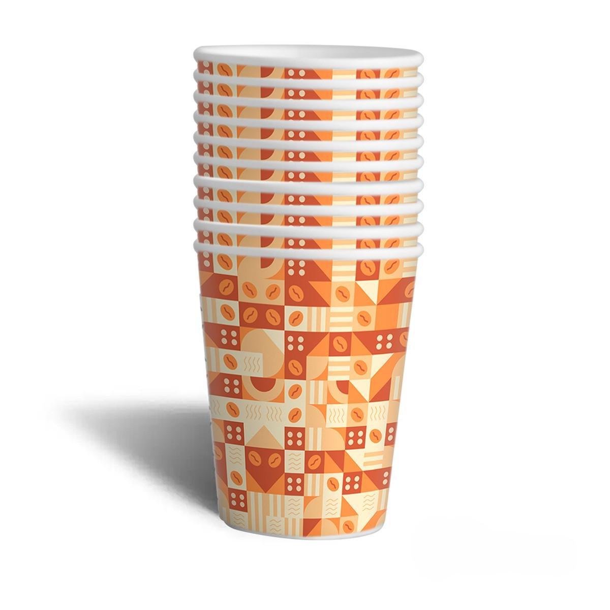 Стакан бумажный Система 98 250 мл С узором d76 мм 50 шт. (0111)