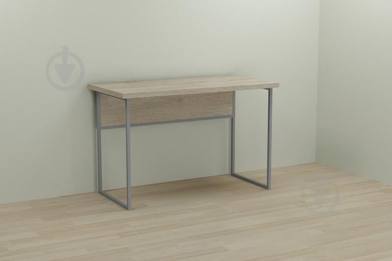 Компьютерный стол Ferrum-decor Коди 75x100x70 серый ДСП Дуб Сонома 32мм