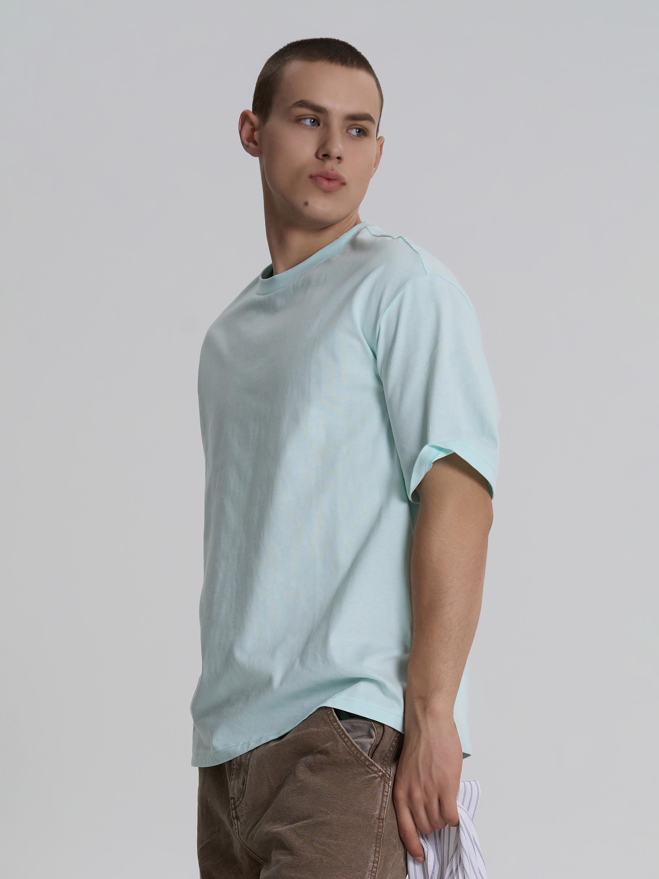 Футболка чоловіча ROZA 230926 XL Бірюзовий (4824005696909) - фото 4 Футболка чоловіча ROZA 230926 XL Бірюзовий (4824005696909) - фото 4