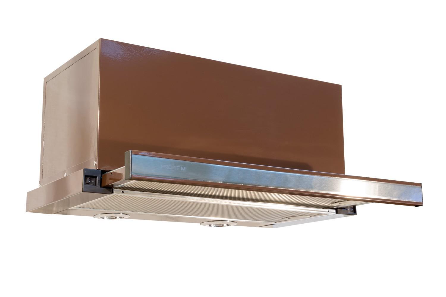 Вытяжка кухонная ProfitM Телескоп №2 50 см 1000 куб. м Коричневый/Нержавеющая сталь (20052031)