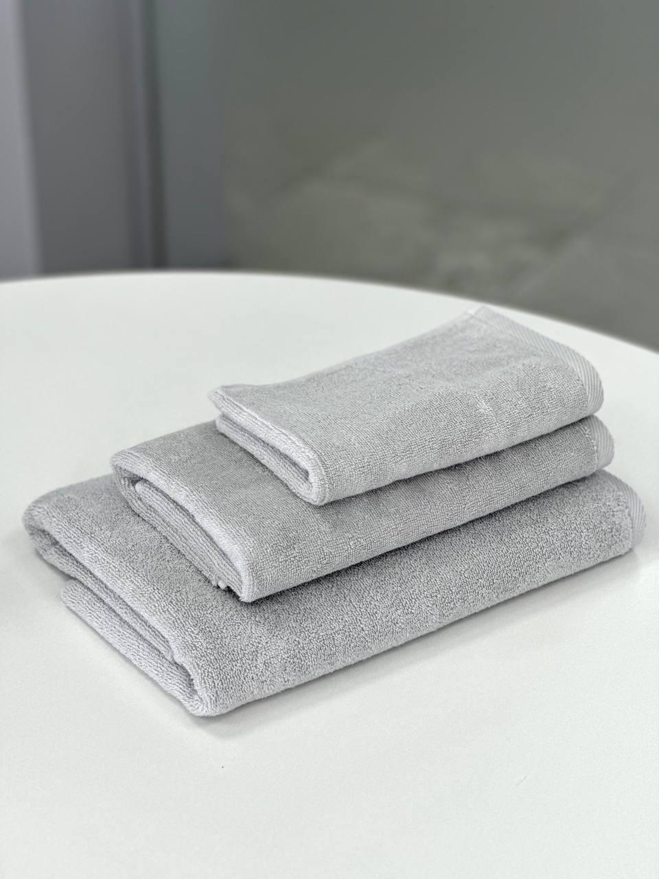 Комплект полотенец Pastel 30x70/50x90/70x140 см 100% хлопок 500 г/м2 Серый (15306846)