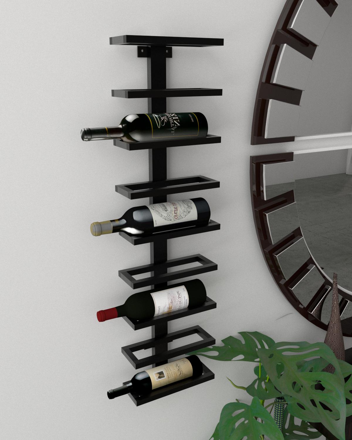 Стойка-полка для вина настенная EcoLoft Саво-1376 в стиле лофт (32173485)