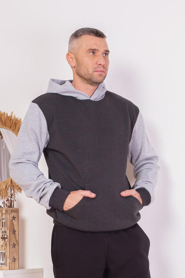 Мужская толстовка ISSA Plus XL Темно-серый (GN-403) - фото 1 Мужская толстовка ISSA Plus XL Темно-серый (GN-403) - фото 1