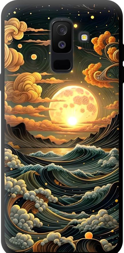 Чехол на Samsung Galaxy A6 Plus 2018 Арт волны (6332b-1495-42517)