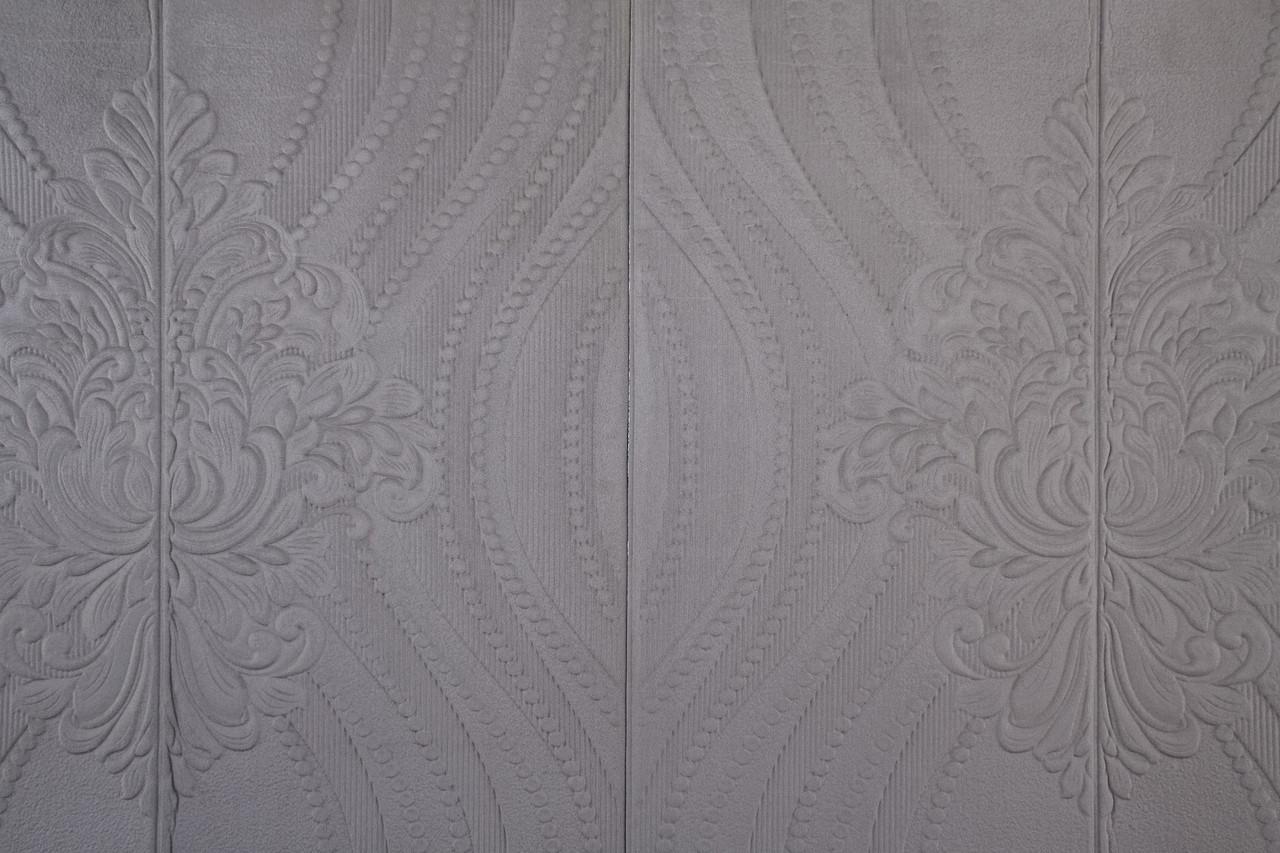 3D-панель самоклеюча декоративна приліжкова 700х700х7 мм Сiрий бархатний орнамент (TXN7-036) - фото 3 3D-панель самоклеюча декоративна приліжкова 700х700х7 мм Сiрий бархатний орнамент (TXN7-036) - фото 3