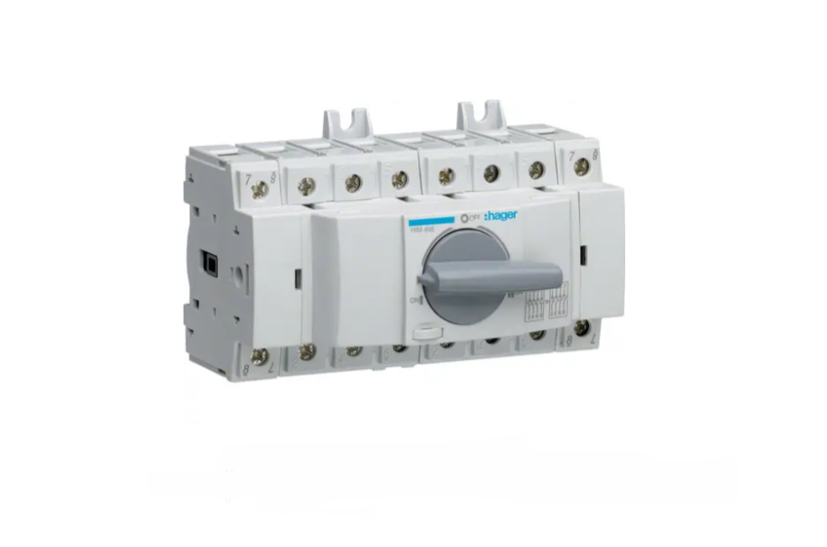 ПереключательHager I-0-II Hager 400/690В 80А 4п 8 м (HIM408)