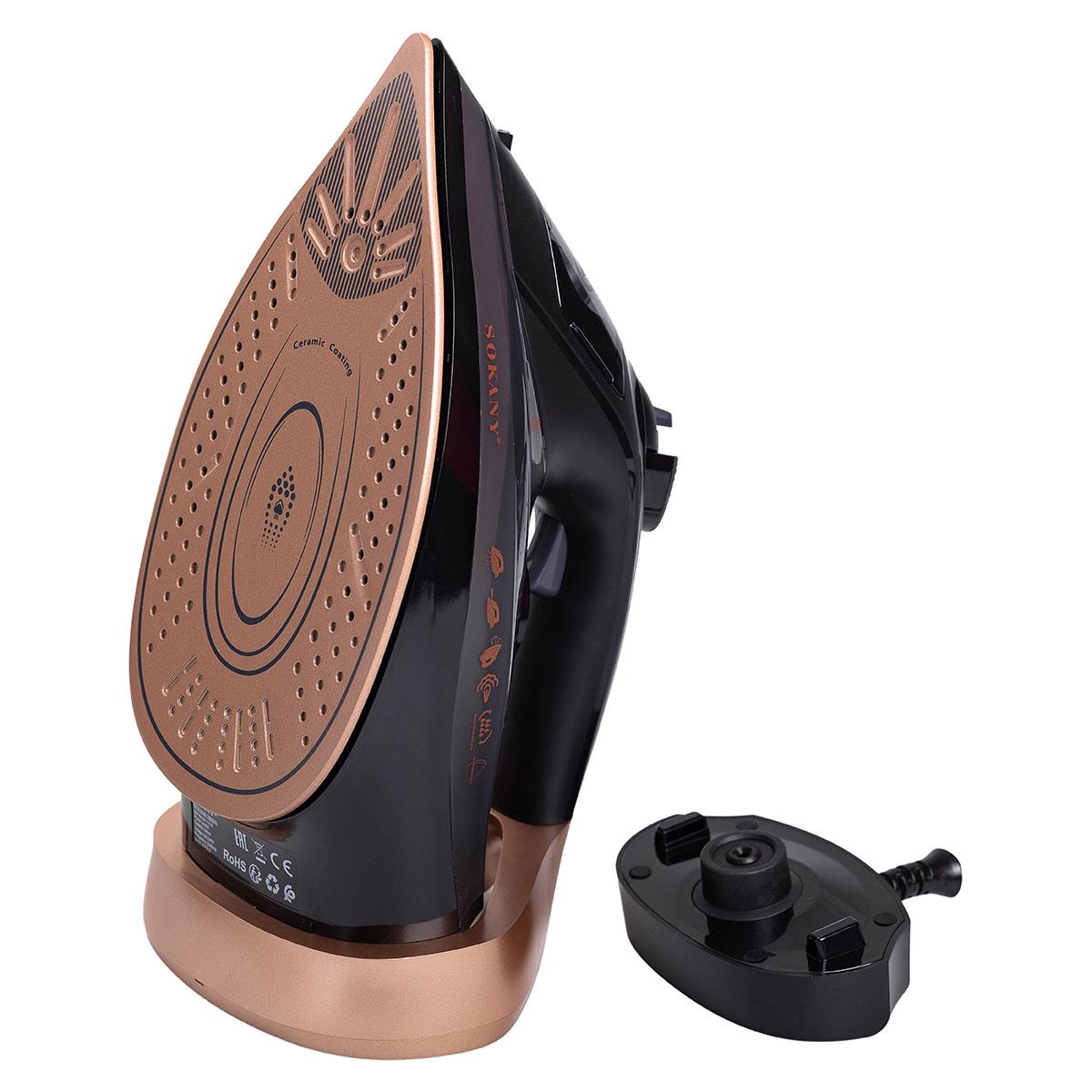 Праска з парою Sokany з автовідключенням бездротового для одягу 2400 Вт (5883) - фото 3 Праска з парою Sokany з автовідключенням бездротового для одягу 2400 Вт (5883) - фото 3