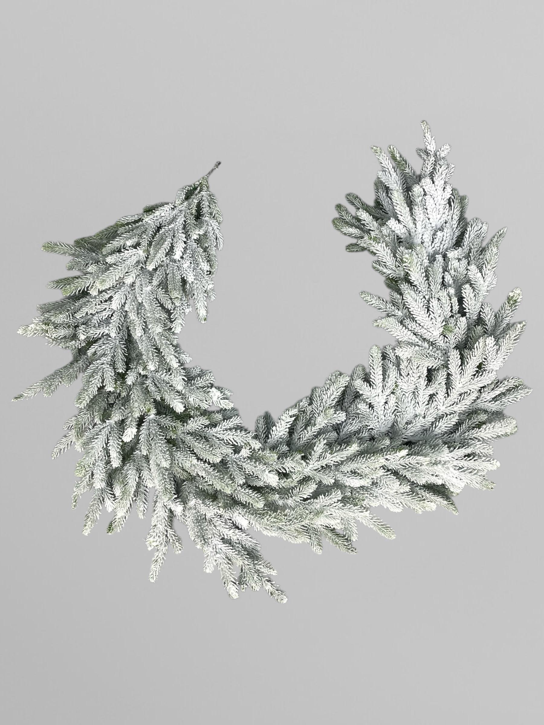 Хвойная гирлянда литая Forest заснеженная 200 см Зеленый (Н02015)