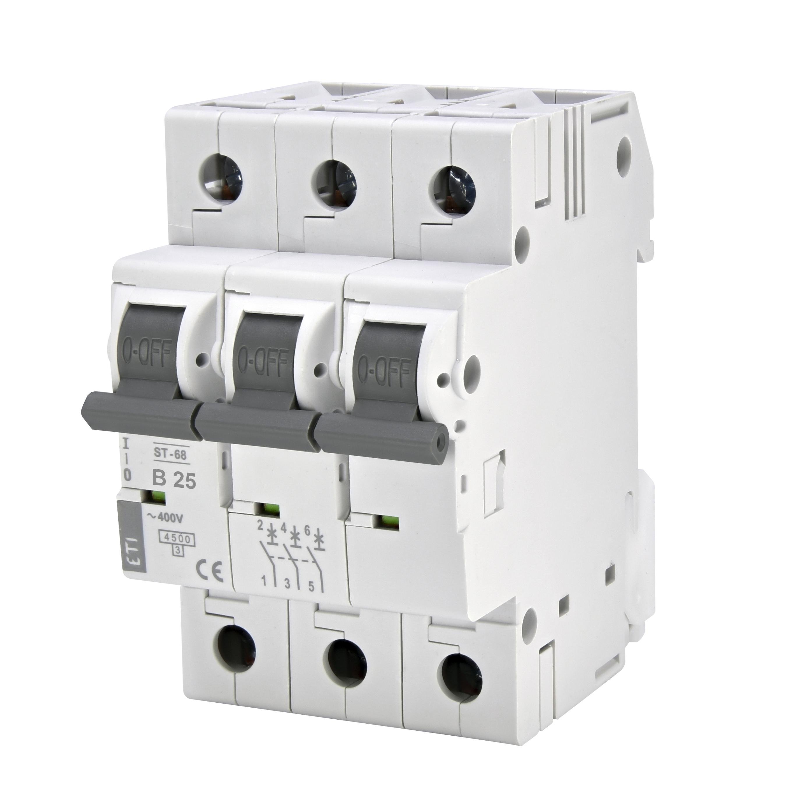 Автоматический выключатель ETI ST-68 3P 25A B 4,5 kA 2175318