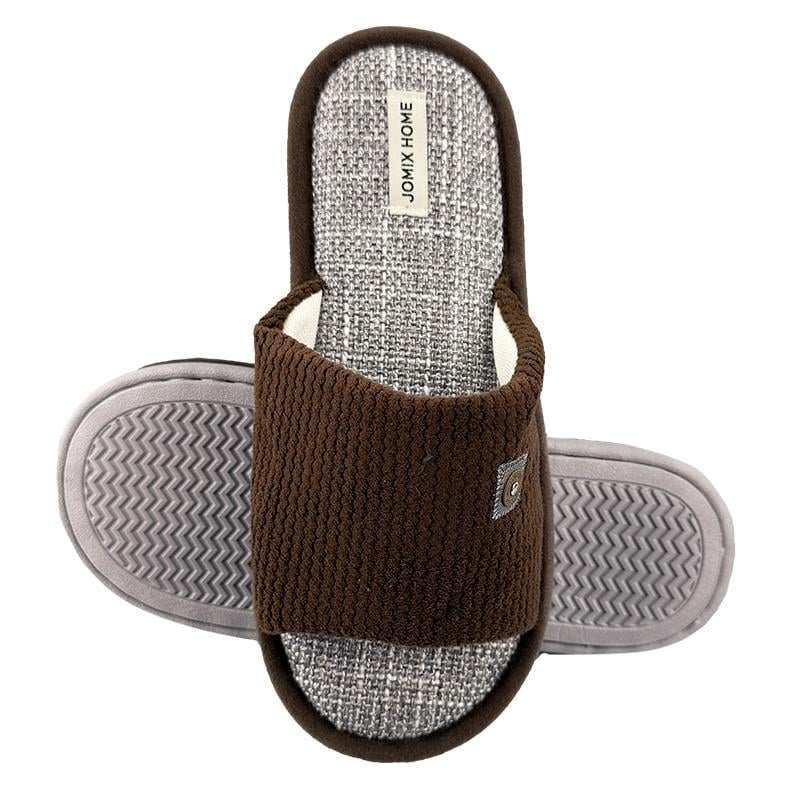 Комнатные мужские тапочки открытые 10408-3 p. 45 29 см Коричневый