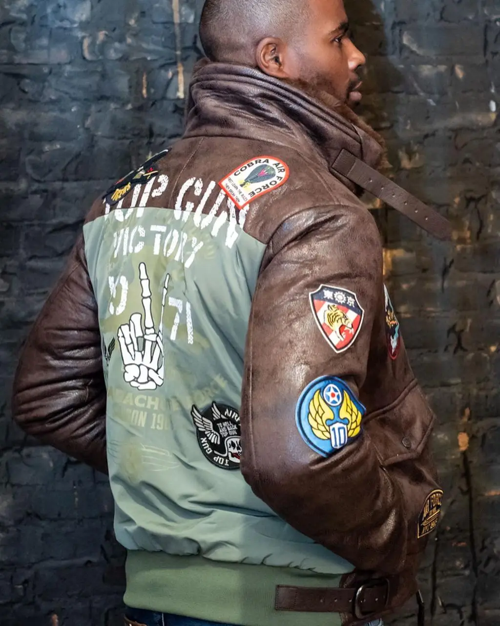 Бомбер Top Gun Victory Vintage Bomber 2XL Brown (TGJ20222XL) - фото 6