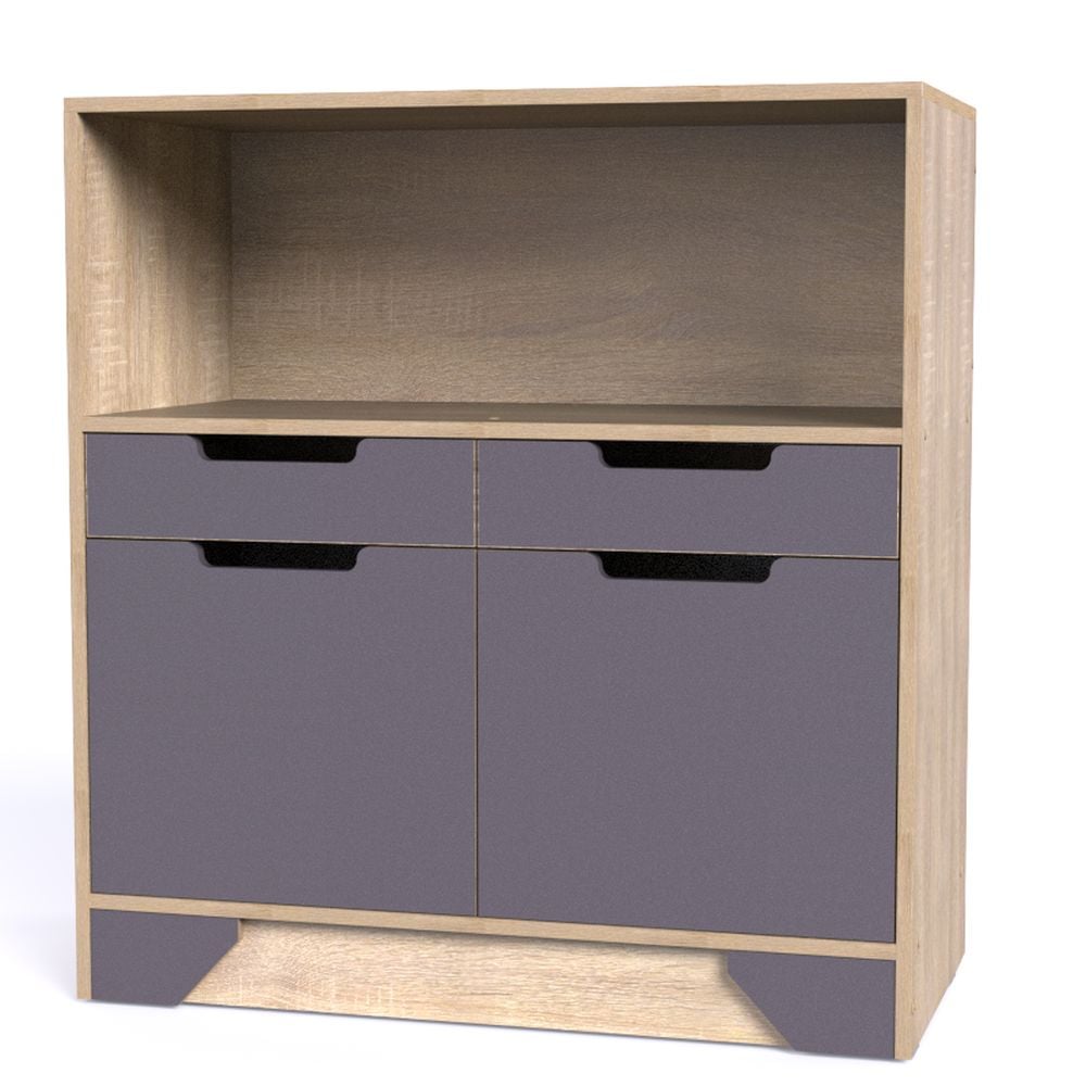 Комод Тиса Меблі Модуль-126 Дуб сонома/Графіт (619d0488a0690e2d0f70ebf2)
