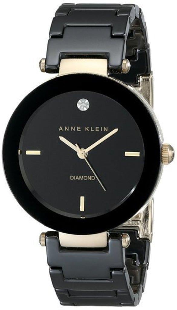 Наручний годинник жіночий Anne Klein AK/1018BKBK з чорним циферблатом та керамічним браслетом